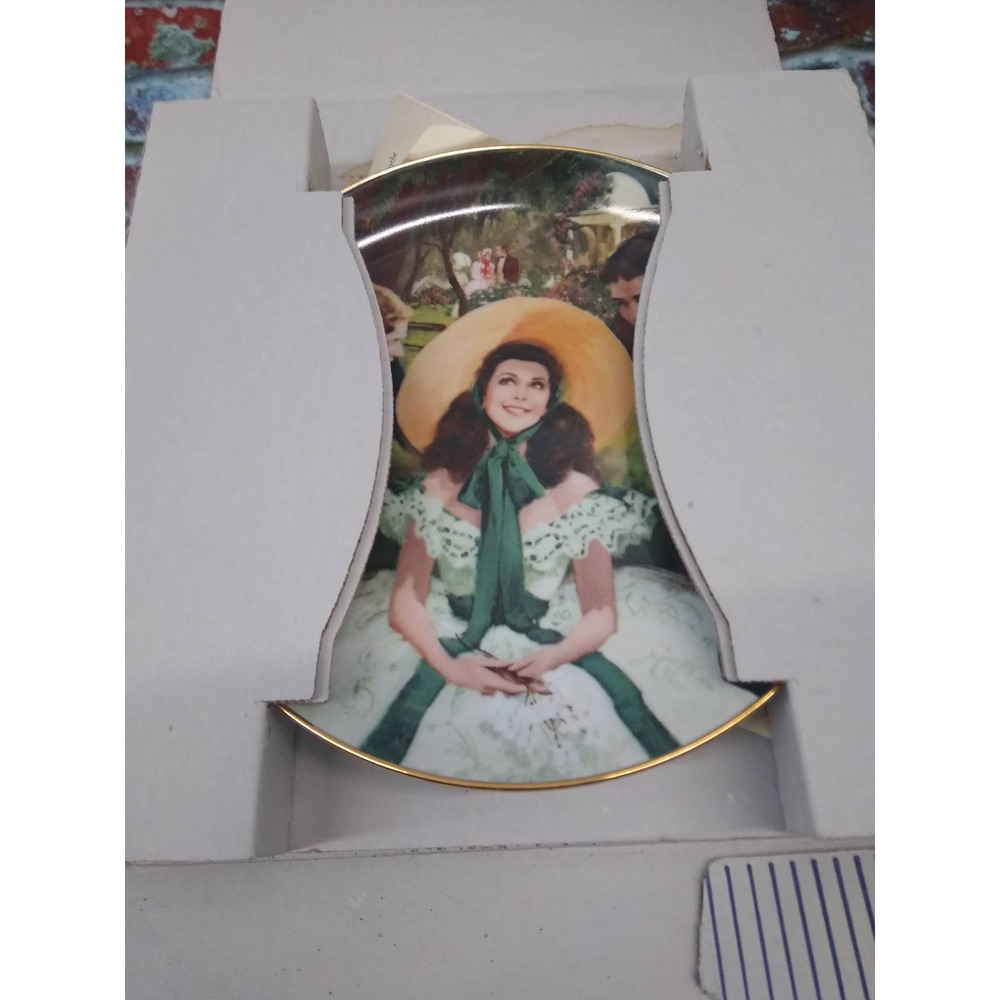 Vintage Gone With the Wind Collectors Plate "Scarlett and her Suitors"